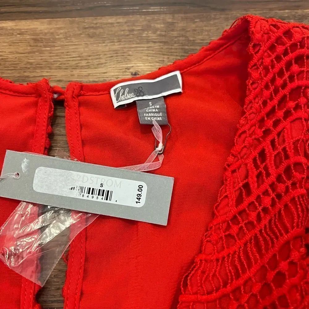 Chelsea28 Red Ruffle Mini Dress - Picture 9 of 12